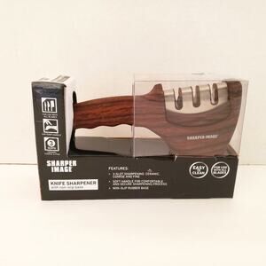 Sharper Image Knife Sharpener Wood Grain New